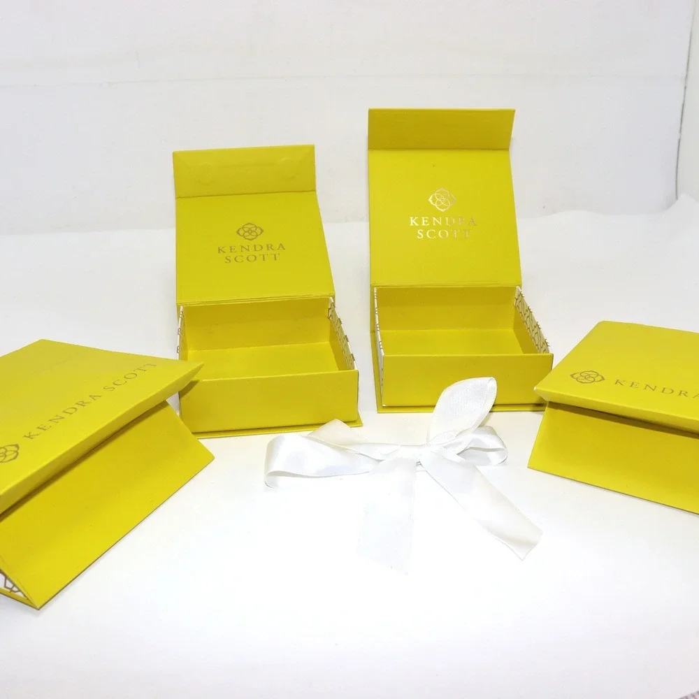 Kendra Scott Jewelry Gift Packaging Set Yellow Womens Boxes Bags Ribbon